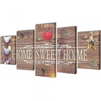 Canvas Wall Art with Home Sweet Home Design (200 x 100 cm)