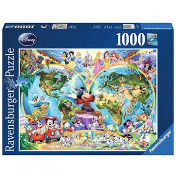 Puzzle Planisphère Disney 1000