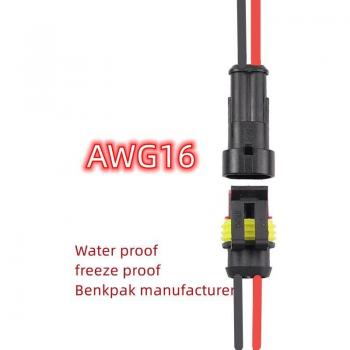 Conector impermeable de 2 pines para cables