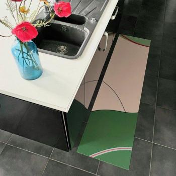 Protection sol vinyle imitation textile 50x200 cm
