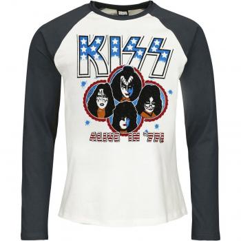 Kiss „Alive in 77“ Baseball Longsleeve – Amplified Collection, Herren, XXL, Multicolor