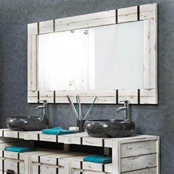 Miroir de Salle de Bain en Bois Massif 160x80