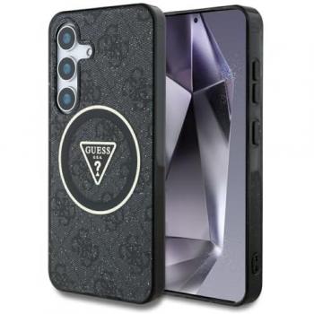 Galaxy S25 Black Glitter Tri‑Button MagSafe Skin