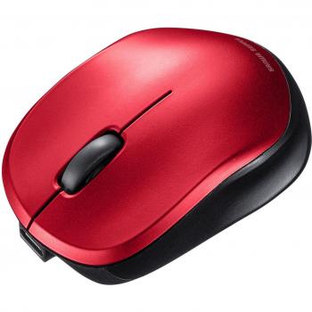 Sanwa Rechargeable Quiet Bluetooth Mouse (Red)