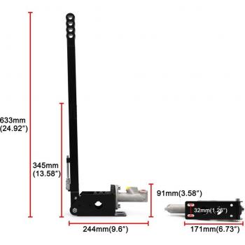 Long Handle 630mm Universal Hydraulic Drift Handbrake