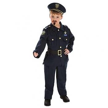 Tenue de flic miniature – Bleu, polyester, 3-4 ans