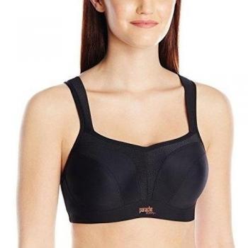 Panache Full-Busted Underwire Sports Bra in Black, Size 36E