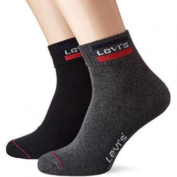 Levi's Chaussettes Mid Cut 2P Grey/Black