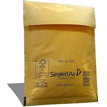 MAIL LITE GOLD/BROWN SEALED AIR PADDED ENVELOPES A/000 B/00 C/0 D/1 E/2 F/3 GHJK