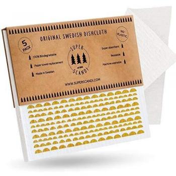 SUPERSCANDI Moon Yellow 5 Pack Eco Friendly Cloths