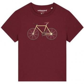 T-Shirt Yellow Bike in Bordeaux