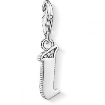 Pendente in argento 925 con lettera I