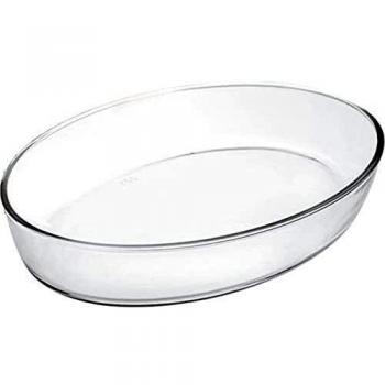 Transparent Oval Serving Tray – 40 × 27 × 6.5 cm