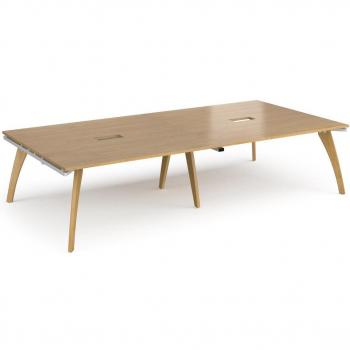 Fuze Square Modular Office Boardroom Table with Power Module Cut Out
