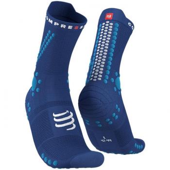 Compressport V4.0 Ponožky Pro Racing Sodalit/Fluo Modré