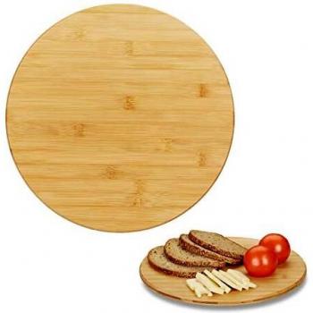 Round Bamboo Serving Platter, Lazy Susan for Snacks and Jams, Ø 32 cm