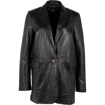 Gipsy Lederblazer Oversized Fit Schwarz Damen M