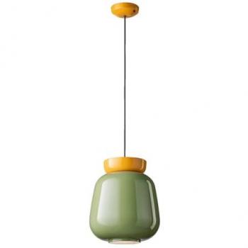 Ferroluce Corcovado: grön/gul loftlampe