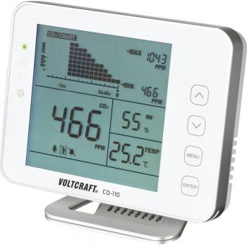 Système de mesure du CO₂ Voltcraft CO‑110 0–5000 ppm, enregistreur intégré