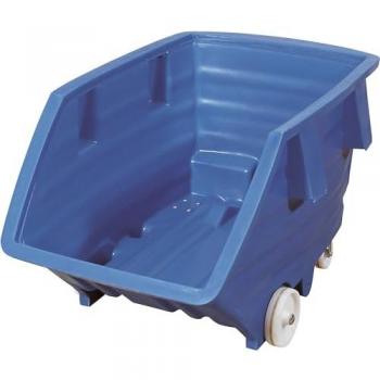 Cassone ribaltabile polietilene 0,5 m³ con ruote, blu