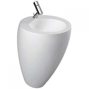 Laufen Alessi one Waschtisch, mit integrierter Säule, 1 Hahnloch mittig, mit Überlauf, 520x530