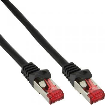 Cat.6 S-FTP RJ45 Patchkabel – 0,25–10 m, PVC, CCA, 7‑Farben, schwarz, 2 m
