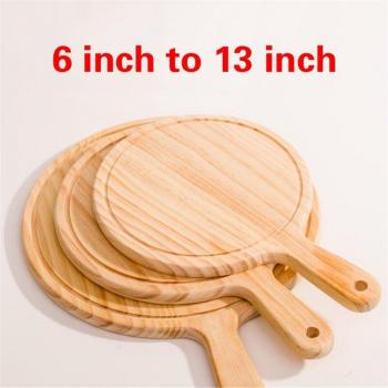 6-13 Zoll Holz Pizza-Brett mit Hand-Pizza-Blech und Stein-Schneideplatte
