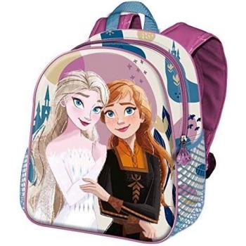 Mochila 3D Pequeña Castillo Frozen 2, Multicolor