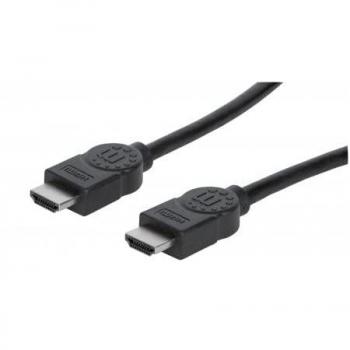 Manhattan HDMI Cable 4K@30Hz 2m Male to Male Black, Ultra HD 4k x 2k, Fully Shielded, Gold Plated Contacts, Lifetime Warranty, Polybag