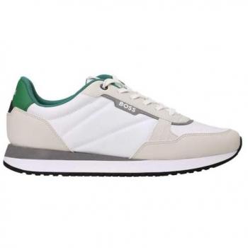 BOSS Retro Runner Couleurs Mixte (Blanc, Beige, Vert) – 43
