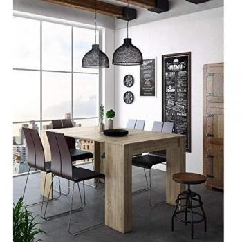 Table Console Rallonge Chêne Clair pour 6