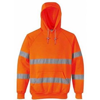Portwest Class 3 Hi Vis Sweatshirt with Hood Orange S