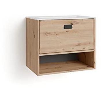Waschplatz WELLNESS in Eiche Artisan Nachbildung, B/H/T: ca. 60x50x40 cm