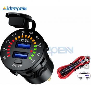 Cargador Rápido Voltmeter con Pantalla LED