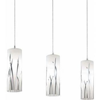 EGLO Pendellicht Rivato – Stilvolle Hängeleuchte in Chrom/Weiß, 3 Flammen