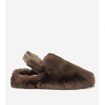Zapatillas de Casa Macarena con Ajuste en Tobillo y Pelo Largo
