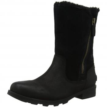 Bottes Sorel Emelie Foldover, Classiques Femme, Noir, 40 EU