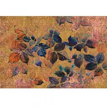 Papier Peint Panorama Or-bleu – Feuilles