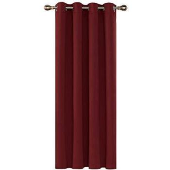 Deconovo Thermo Verdunkelungsvorhang Ösen 180x140 cm Rot