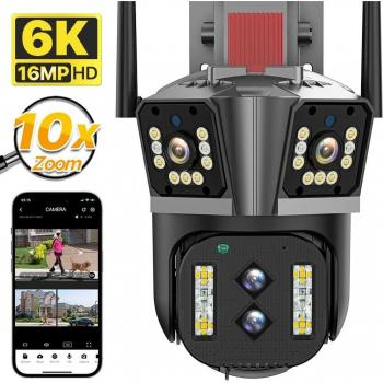 Sicurezza Estrema: Telecamera 6K + 16MP, Zoom 10X, P2P