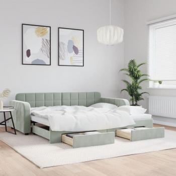 Sofá Versátil Torana 90x200 – Gris Terciopelo