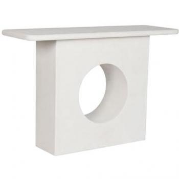 Consola Espacial ESPRIT: MDF, Amarillo y Blanco, Dimensiones 120x40x80 cm