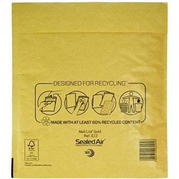 Lot de 10 Enveloppes Sealed Air Mail Lite – Doré