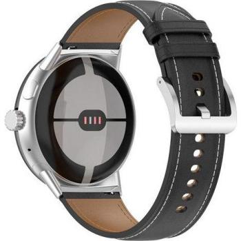 Mousseline de cuir pour Google Pixel Watch 1/2 – 20 mm, noir
