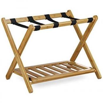 Porte-bagages Écologique en Bambou avec Étagère