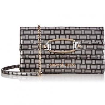 Cartera de mano de mujer color plateado Armani Jeans DE B5229V3