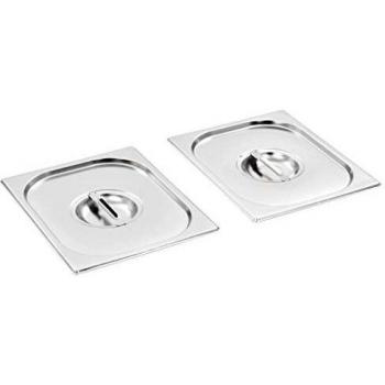 Stainless Steel Lids for GN 1/2 Pan, 2 pcs vidaXL