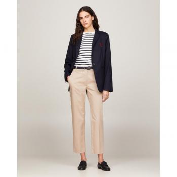 Pantalone Donna Tommy Hilfiger Beige Slim Straight Chino