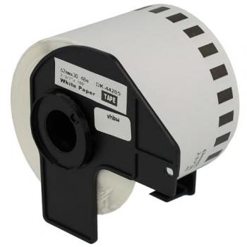 Brother QL560VP 62 mm Premium Label Roll, 1‑Piece, 30.48 m with Holder