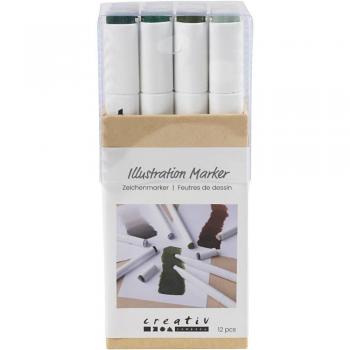 12‑er Pack Kalligraphie‑Marker – Creativ Company